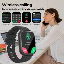 全新男女彩色智能手表，2.01 高清大屏幕，多种运动模式，高分辨率，接听电话，接收消息，音乐控制，查找手机，计步器，提醒器，母亲节礼物；