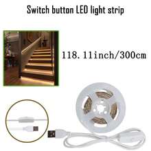 1条100-2000厘米/39.37-787.4英寸2835暖白光LED灯带，带501按钮开关，USB供电，适用于家居装饰、节日派对、生日、卧室、衣柜等。 - Switch button LED light strip - 查看 9
