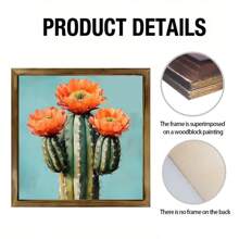1 Stück Lebendige Kaktus Blume Kunst Holzschild | Rustikaler Landhausstil Wanddekoration Schild für Badezimmer, Garten, Café, Bar, Büro Dekoration, ideales Urlaubsgeschenk | Keine Elektrizität erforderlich | Wandbehang | Multifunktional | Holz