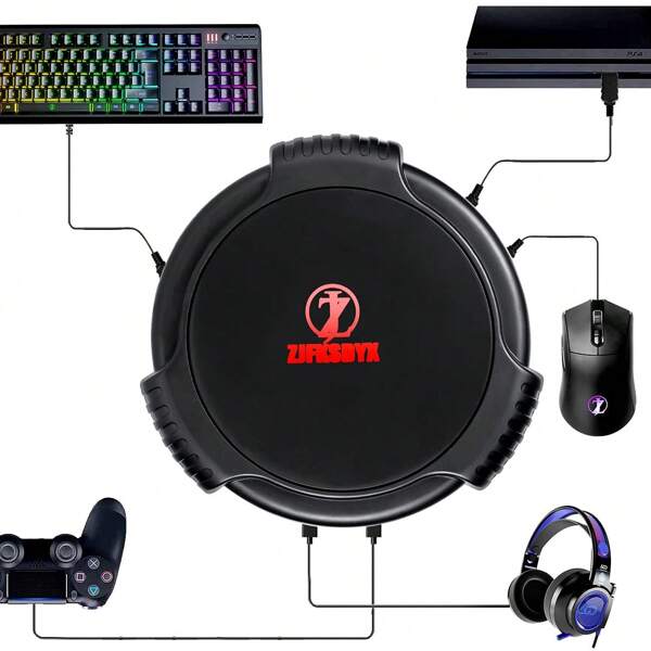 C91 AimBox Keyboard Mouse Adapter For PS3/4/Xbox1/S/Switch | 0.8ms Ultra-Low Latency MnK Converter | Plug & Play FPS/RTS Gaming For Warzone/Apex Legends/R6 Siege | Dual-Chip Stability