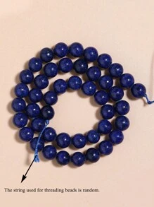 1 filo di perline di lapislazzuli di qualità superiore, perline lisce e rotonde di lapislazzuli blu, perline sciolte in pietra preziosa per la creazione di gioielli fai-da-te come bracciali e collane, misure 4mm, 6mm, 8mm, 10mm