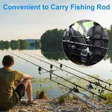 Backseat Car Fishing Rod Holder Organizer Bag, Easy Install Lightweight Vehicle Rod Rack For SUV, Van And Truck, Durable Oxford Cloth Design, Portable Safe Fishing Gear Bag