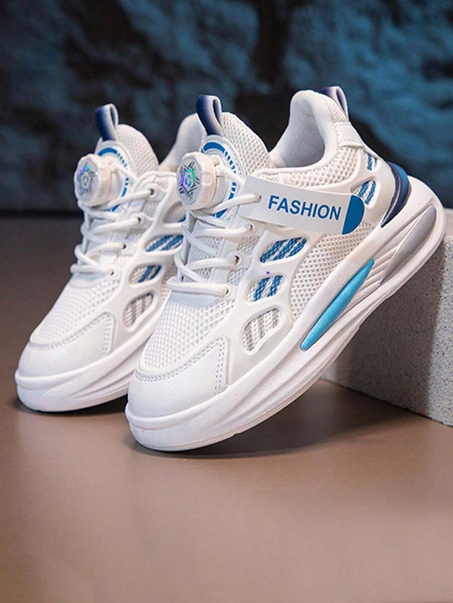 Tenis Deportivos Transpirables para Niños y Niñas: Diseño Multicolor con Punta Redonda, Cómodos, Ligeros y Antideslizantes. Ideal para Uso Diario, Deportes y Estilo Casual - Celeste - Ver 1