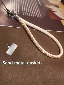 1 件奢华水钻手链式手机挂绳，女士时尚短款手持手机挂饰，通用手机、耳机、钥匙防丢防掉链 - 彩色 - 查看 15