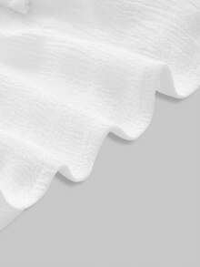 Women Solid Color Knot Front Pleated Hem Tank Top, Minimalist Casual Everyday White Blouse, Summer