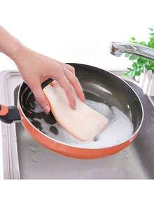 2 件魔术洗碗海绵 - 加厚、双面、幸运符、不粘油厨房洗涤器，泡沫丰富、吸水性强，可快速清洁 - 用于厨房清洁 - 适合日常使用 - 乔迁和新居的绝佳礼物