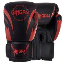 GINGPAI 成人及青少年专业拳击手套，男女通用加厚泰拳训练手套，适用于训练和实战 - 彩色 - 查看 19