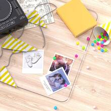 1pc Transparent Desk Pad, 23.6in*15.7in/39.37in*19.69in, Heat-Resistant Waterproof PVC Round Edge Office Desk Protector Mat, Anti-Static Writing Pad - Clear - View 8