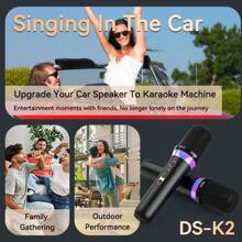 KZ DS-K2 Karaoke Companion Wireless Microphone Dynamic Bluetooth 5.3 DSP Mixer System Machine RGB Colorful Light 3.5mm AUX Amplifier Host