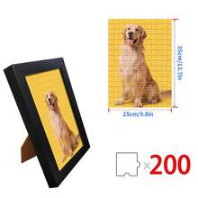 1 szt. Puzzle na zamówienie, z ramą lub tylko puzzle, prześlij swoje zdjęcie, aby uzyskać wyjątkową sztukę ścienną do domu, spersonalizowane prezenty na rocznicę ślubu, spersonalizowane zdjęcia dla członków rodziny - Wielokolorowe - Zobacz 8