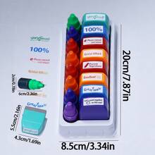 A Box Of Eight Self-Inked Teacher Stamps, Teacher Scoring Stamps, Stamp Set, Teacher Comments, Encouragement Stamps, Colorful Marks, Encouragement, Learning Supplies, Essential Stamps For The Classroom, And 8 Bottles Of Rechargeable Liquid - 套裝 - 查看 6
