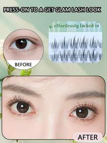 120pcs Lash Clusters DIY Eyelash Extensions Cluster Lashes Wispy Individual False Eyelashes C D Curling 8-12mm Thick Fluffy Eyelash Clusters - C - View 6
