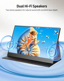 Uperfect Tragbarer Monitor Uperfect 156e07W 15,6 " 1080P FHD IPS Touchscreen TYPE-C USB C für PC Laptop Handy, VESA-kompatibel