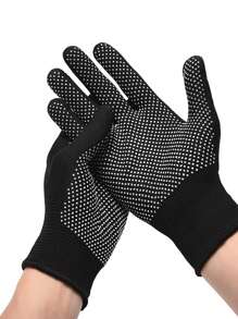 2 Pairs, 5 Pairs Daily Protective Gloves For Sports And Fitness,Nylon Anti Slip Adhesive Half Finger Gloves With Elastic Properties For Both Men And Women, Suitable For Work And Cycling, Anti Slip And Wear-Resistant Work Gloves Gym Accessories