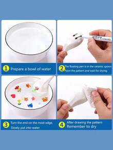 36pcs/Set Random Shell Pattern Magic Watercolor Pens, Water-Based Pigment, Multi-Color, Floating Ink, Marker, Suitable For Painting, Education, Party Gifts, Birthday Gifts, Ceramic Spoon (Shell Pattern, Color And Logo Are Random) - Multicolor - View 2