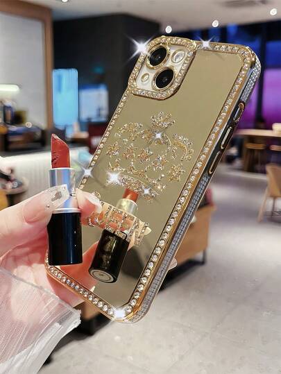 1pc Rhinestone Electroplated Laser Engraved Crown Design TPU Protective Phone Case Compatible With IPhone 16/16 Pro/16 Pro Max, XR, XS Max, 11, 11 Pro, 11 Pro Max, 12, 12 Pro, 12 Pro Max, 13, 13 Pro, 13 Pro Max, 14, 14 Pro, 16 Plus, 14 Pro Max, 15, 15 Pro, 15 Plus, 15 Pro Max