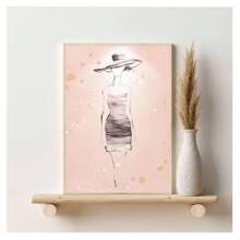 1pc Frameless Modern Fashion Women's Line Art Posters Minimalist Watercolor Fashion Wall Arts Nordic Style Living Room Bedroom Dormitory Study Bar Coffee Shop Office Room Wall Decoration Home Decoration