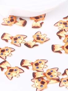 Paquete de 10 accesorios de joyería con diseños de gatos de dibujos animados lindos para hacer collares, colgantes y aretes de forma artesanal