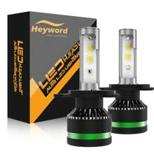 Heyword Heyword 2pcs New Upgraded LED 9005/HB3 9006/HB4 H1 H4 H7 H11 H13 9007 9004 9012 50000LM 180W High Low Beam Car Bulbs 6000K Cooling White Easy To Install 3570 CPS Chip 800% High Brightness