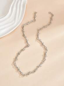 1st asymmetrische doorn- en doornige wijnrankvormige metalen herenmode hanger ketting