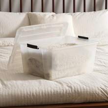 45 Qt. Plastic Storage Bins With Lids, Clear, Latching, Stackable, Totes, 4Pk - 20qt - View 5