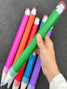 1pc 13.78 Inch Giant Pencil, For Painters, Artists, Students, Large Wooden Pencils With Eraser, Novelty School & Office Supplies Gift, Excellent Holiday Gift