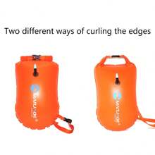 Bolsa Flutuante Impermeável para Armazenamento Externo, Alta Capacidade Fácil de Inflar, Separação Seca e Úmida em PVC Grosso, Boia de Natação, Essenciais de Praia, Acessórios de Praia, Flutuador de Piscina