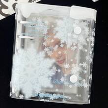 1 件 M5 冰雪照片卡活页相册，2*3 英寸清新夏日照片卡相册，Kpop 偶像照片卡活页相册，柔软光泽透明便携式日记本封面，适用于照片、K-POP 照片卡收藏、学生笔记本封面、粉丝照片卡相册、返校、学校用品 - 藍色 - 查看 2