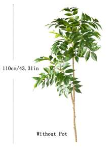 76/140cm Tropical Artificial Ficus Tree Fake Large Nandina Tree Branch Plastic Palm Tree Plastic Lacquer Plants ;Eaves Tall Green Banyan Plants For Home Garden Office Decor Without Pot