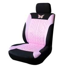 1pc Car Hot Stamping Butterfly Fabric Indentation Press Car Seat Cover All Season Universal Seat Cover