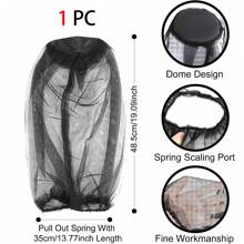 1/2 pieza Red Antiinsectos, Malla Anti-Mosquitos para exteriores, Protección contra Moscas y Bichos | Ultra Grande y Larga, Agujeros Extra Finos para Camping, Senderismo, Pesca, se Adapta a Todos los Sombreros