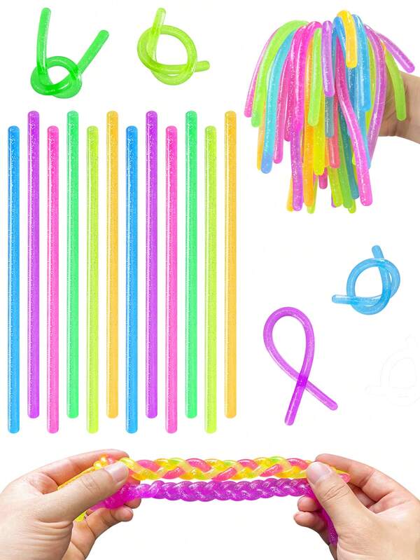 5/10/20pcs Random Color Random Style Colorful Sensory Fidget Stretch Toys-Stretchy Strings Fidget Toy For Relaxing-Stress Toy Helps With ADHD ADD OCD Autism