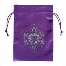 1pc Thick Velvet Tarot Oracle Card Pouch Drawstring Storage Bag Handbag Divination Game Energy Stone Small Items Storage Bag Easter Christmas Halloween Gift Bag Back To School