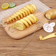 1pc Multifunctional Rotary Potato Cutter / Manual Tornado Potato Slicer / Kitchen Tool