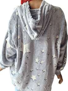 Sudadera ensamble arcoiris oversize para dama con estampádo arcoiris y diversos diseños - Gris - Ver 6