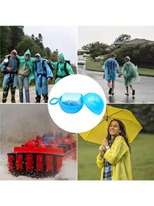 4pcs Colorful Mini Portable Raincoat Ball Thickened Disposable Waterproof Emergency Adults Rain Ponchos Cape Keyring