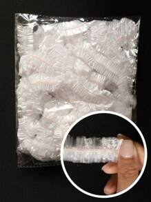 100PCS Disposable Plastic WrapFor Keeping Leftover Foods FreshWith Elastic And Self Seal Closure,Suitable For Covering Bowls AndDishes, Home Use