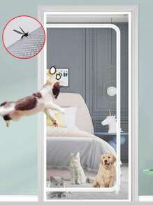 1 Piece,U-Shaped Zipper Screen Window,Self-Adhesive And Reusable Mosquito Nets For Windows, Anti-Mosquito Window Screens, Tulle, In Summer Washable Mesh,Insect Mosquito Nets For Window Screen Mesh Tulle Invisible Black Fiberglass Against Mosquitoes And Flies,Anti Cat Curtain, Preventing Pets From Entering And Leaving