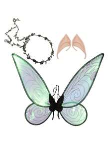 1PC/3pcs Fairy Wings For Adults,Butterfly Wings,Angel Wings,Fairy Costume For Women Halloween Dress Up Party Favor,Festival Costume Props(The Stripes On The Wings Are Random In Color)
