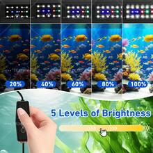 12 In LED Aquarium Light Full Spectrum For Planted Fish Tanks - Adjustable Brightness & Timer, Aluminum Alloy Shell, Extendable Brackets For 36-44 Inch Tanks,  Fish Tank Lights For Aquarium - 12in for 12-18in Fish Tank - View 4