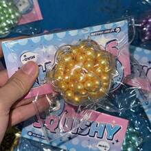 Multi-Packaging Realistic Pearl Handmade Squeezing & Stretching Compress Stress Relief Ball Toy, Mini Gift Item