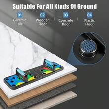 Push Up Rack Board 14 In1 Push Up Rack Board Fitness Workout Train Gym Muscle Exercise Pushup Stand - 14合1 黑色 - 查看 4