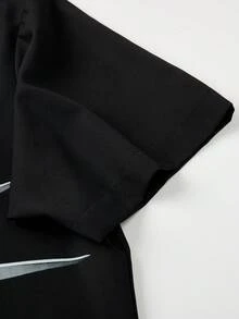 男士夏季短袖 Polo 衫，女神印花时尚休闲衬衫