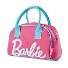 芭比白日光闪耀包子包女卡通可爱手提包化妆包上班族大容量便当包午餐包生日礼物 - 粉色 - 查看 8