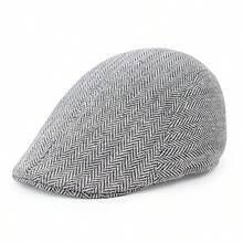 1-3 Pieces Men's Herringbone Flat Newsboy Hat Tweed Newsboy Cap Cabbie Driving Hunting Cap For Men Outdoor Daily Use - one-size - View 11