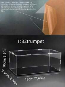 1 pezzo Scatola espositiva modello in blocchi di costruzione pregiata, realizzata in materiale acrilico, facile da assemblare, con film protettivo esterno, alta trasparenza, adatta per camere da letto, decorazione, blocchi di costruzione, modelli di auto, statuine