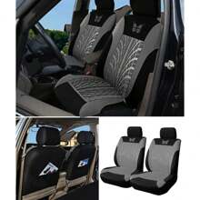 1pc Car Hot Stamping Butterfly Fabric Indentation Press Car Seat Cover All Season Universal Seat Cover