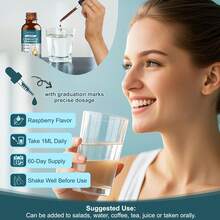 TOTARIA Liposomal Lymphatic Drainage Drops - 11 In 1 Organic Lymphatic Drainage Supplement With Burdock Root, Echinacea, Elderberry, Calendula, Cleavers Herb, Dandelion Supports Lymphatic Health 2 FL.OZ - Raspberry Flavor - 查看 6
