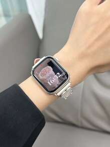 Kompatibel mit, 1 Stück junges & modisches universal Damen Armband mit stylischem, lässigem Luxus-Abaloneperlen-Herzanhänger, irisierend, glitzernd, verstellbares, weiches, modisches pinkes Lederarmband kompatibel mit Smart Watch Ultra3/2/1 SE S10/S9/S8/S7/S6/S5/S4/S3/S2/S11 Serien 38mm 40mm 41mm 42mm 44mm 45mm 49mm, Smartwatch Armband Zubehör, Geschenk für Freundinnen, Freunde, Familie