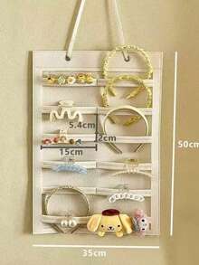1PC Felt Hair Accessories Organizer,Hair Bows Holder Large Capacity, Hair Clips Storage Hanger For Girls,Baby Hair Accessory Organizer Display Wall Hanging Decor For Girl Room Nursery Decors. - Multicolor - View 8